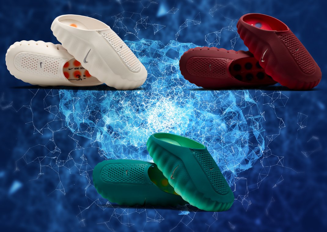 Nike Mind 001 style recovery slides laid flat on a white surface, UK resale price analysis July 2026