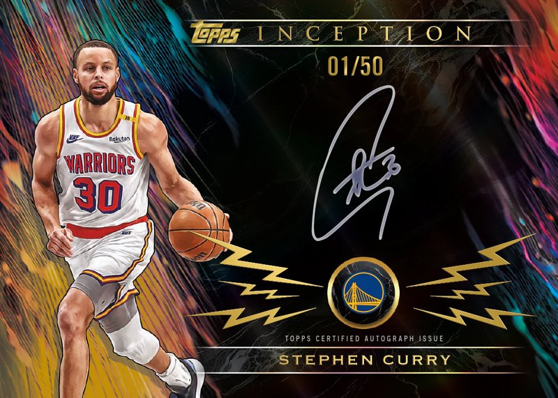 Holographic NBA rookie trading cards fanned out showing iridescent foil typical of Topps Inception Basketball