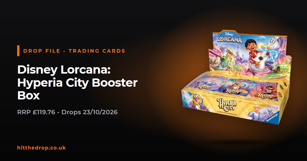 Disney Lorcana: Hyperia City Booster Box UK drop file